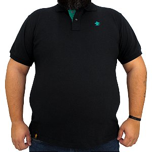 Camiseta Polo Sacudido's - Preto e Jade