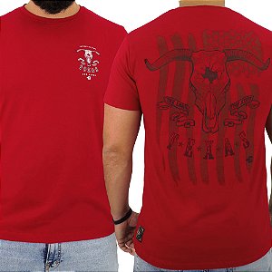Camiseta BNM Plastisol - Texas - Vermelho
