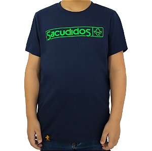 Camiseta Plastisol Infantil Sacudido's - Logo Novo - Marinho