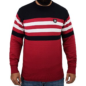 Sueter Sacudido´s - Listras Vermelho, Azul e Branco