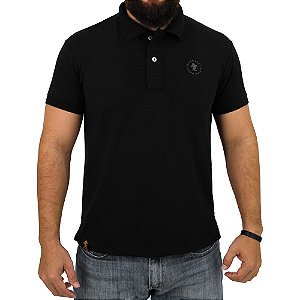 Camiseta Polo Sacudido's - Logo - Preto