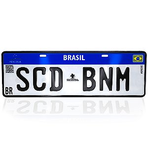 Placa Temática Sacudido´s Estilo Mercosul Carro - SCD BNM