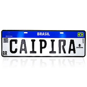 Placa Temática Sacudido´s Estilo Mercosul Carro - Caipira