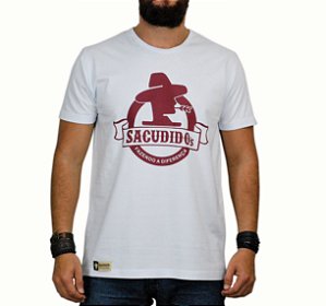 Camiseta Sacudido's - Logo Redondo - Branca