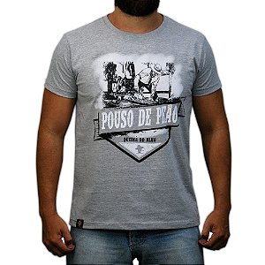Camiseta Sacudido's - Queima do Alho - Cinza Mescla