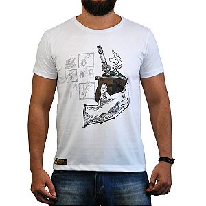 Camiseta Sacudido's - Chimarrão - Branca