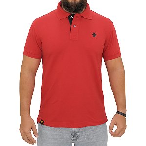 Camiseta Polo Sacudido's - Vermelho e Azul