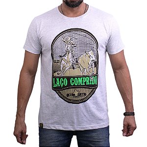 Camiseta Sacudido's - Laço Comprido - Mescla Claro