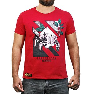 Camiseta Sacudido´s - Tratorista - Vermelha