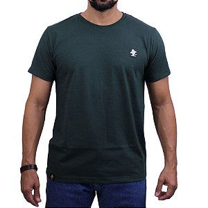 Camiseta Sacudido's - Básica - Verde Musgo/Natural