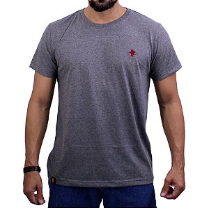 Camiseta Sacudido's - Básica - Mescla Escuro/ Rubi