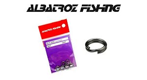 Girador Split Ring Black Nickel N°2 Albatroz Fishing 20Peças