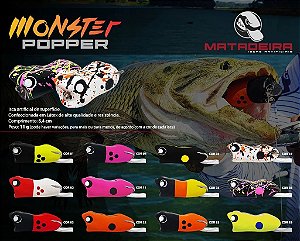 Isca Artificial Matadeira Monster Popper - 6,4 cm 11 gr
