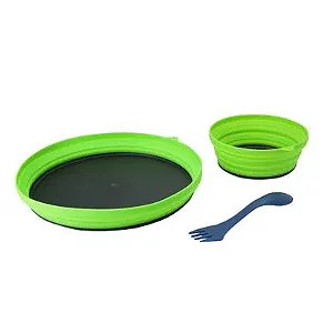 Conjunto de jantar dobrável Kit Dish Azteq com 3 peças