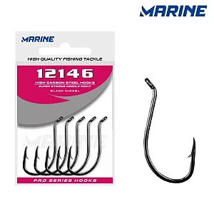 Anzol Marine Sports 12146 Black Nickel Tamanhos 8/0 - com 10 unidades