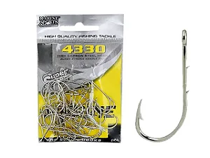 Anzol Marine Sports 4330 Nickel N°12 - Pacotes com 50 unidades