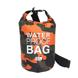 Saco Estanque 5L camuflado laranja