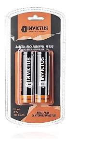 Bateria Recarregável 18650 (kit com 2 unidades) - Invictus