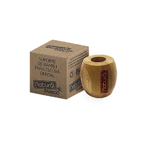 Suporte de bambu para escova dental