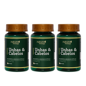 3 x Unhas & Cabelos - 60 cápsulas veganas cada