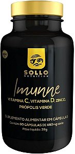 Imunne - Suplemento para Imunidade (Vitaminas C, D3, Zinco e Própolis Verde)  - 60 Capsulas