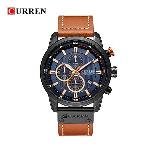 Relógio Curren Casual fivela em couro 8291