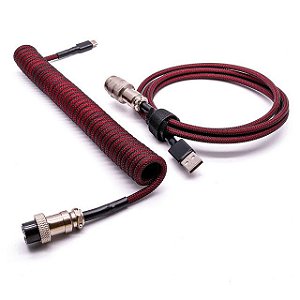 Coiled Cable Para Teclado - Vermelho/Preto