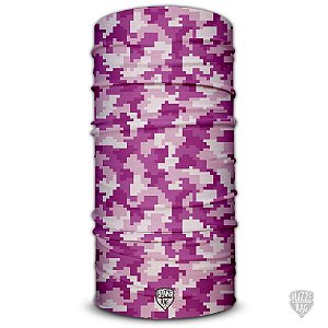 Bandana Tube Neck Huzze-Rag Quadricular Pink