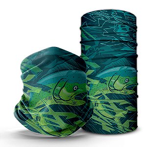 Bandana Tube Neck Huzze-Rag Dourado do Mar - Feitas Sem Costura + Proteção Solar Uv