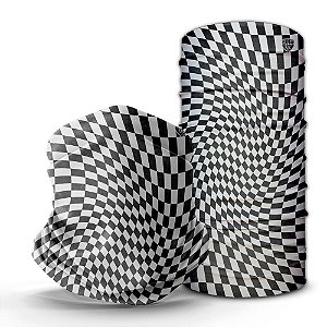 Bandana Tube Neck Huzze-Rag Quadriculada - Feitas Sem Costura + Proteção Solar Uv