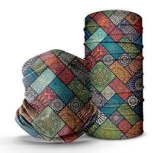 Bandana Tube Neck Huzze-Rag Mandalas - Feitas Sem Costura + Proteção Solar Uv