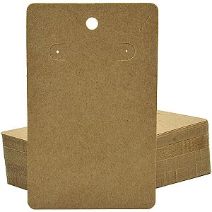 Cartela Para Brinco e Corrente - Conjunto - 7,5 X 12 cm - C34 Kraft