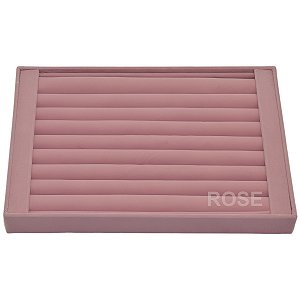 Bandeja Media Rolinho Para Anel 30 x 20 x 3 Cm - Veludo