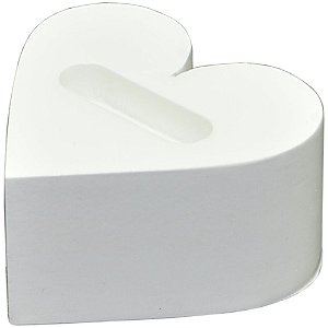 Expositor Coração 05 x 05 cm  Para Anel - MDF Laqueado Branco