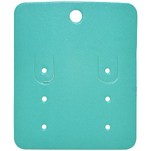 Cartela 6 Furos Para Brincos 5 x 6 cm - C7 Verde Tiffany