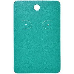 Cartela Para 1 Par De Brincos  - 4,5 x 7 Cm - C41 Verde Tiffany