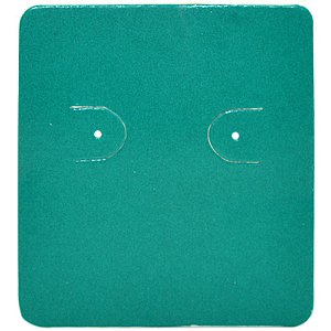 Cartela Para 1 Par de Brincos - 3,9 x 4,4 cm - C60 Verde Tiffany