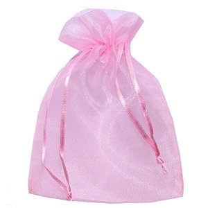 Saquinhos de Organza 10x15 cm Rosa