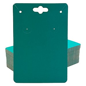 Cartela Para Brinco e Corrente - Conjunto - 7,5 X 12 cm - C34 Verde-Tiffany