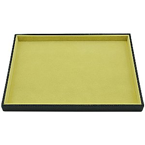 Bandeja Grande Lisa 37 x 27 x 3 cm Corino Croco com Veludo