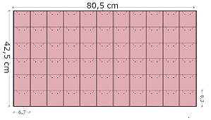 Bandeja sob medida 66 quadricualdos com tag para joias 80,5 x 42,5 x 3 cm em Velduo Rose