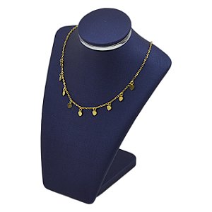 Expositor Busto Linea Metalic Pequeno - Vinil - 21 x 16 x 10,5cm