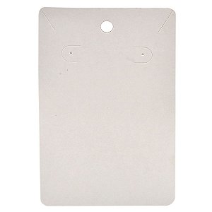 Cartela Para Brinco e Corrente - Conjunto - 7,5 X 12 cm - C34 Branca
