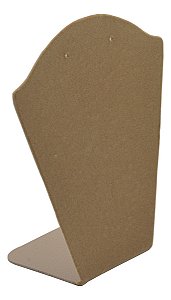 Expositor Pequeno para Brincos e Corrente 14 X 18 cm - A8 - Veludo Bege