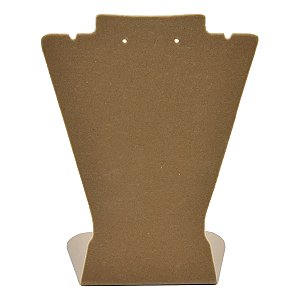 Expositor Busto Para Brinco e Correntes Joias A34 - Veludo Bege