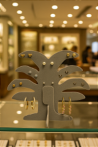 Expositor 24 Furos Para Brincos 25 x 22 cm - B2 em Veludo