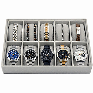 Bandeja Média Para 10 Relógios ou Pulseiras Acompanham 10 Almofadas
