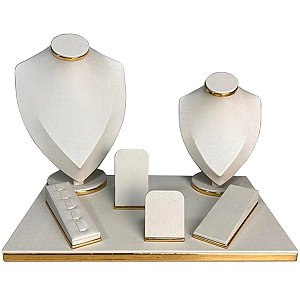 Kit Expositor Linha Liz Premium 7 peças Off-White