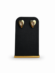 Expositor Médio Para Brinco 6 x 10 cm - Courvin Premium - Preto com Friso Dourado