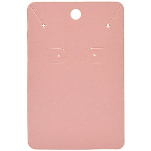 Cartela Para Brinco e Corrente  - 6,5 X 10 cm - C40 Rosa